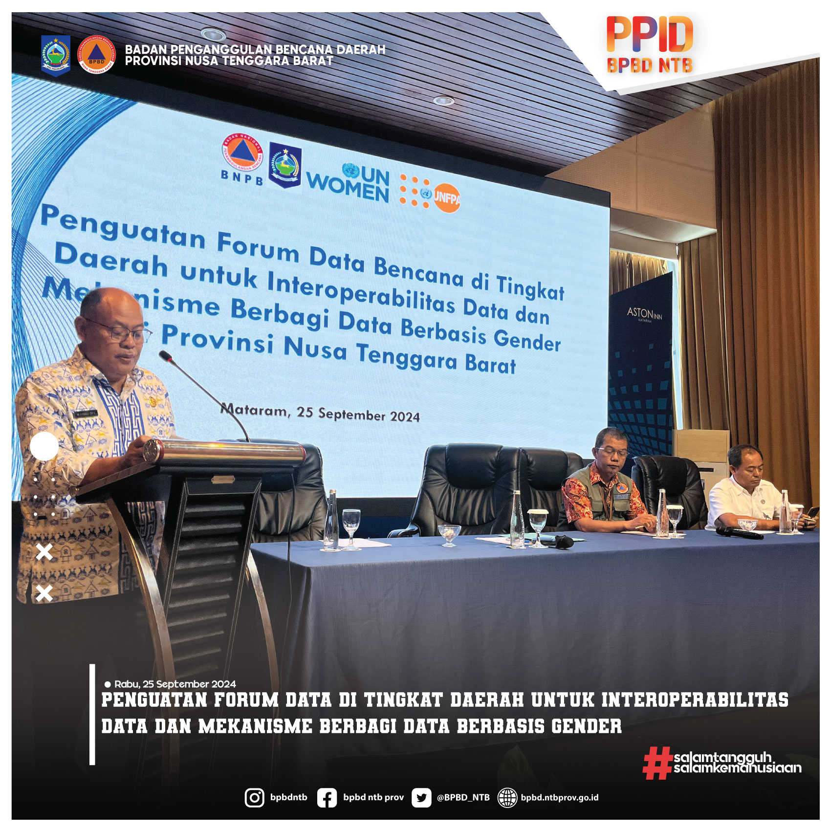 Penguatan Forum Data di Tingkat Daerah Untuk Interoperabilitas Data dan Mekanisme Berbagi Data Berbasis Gender (Rabu, 25 September 2024)