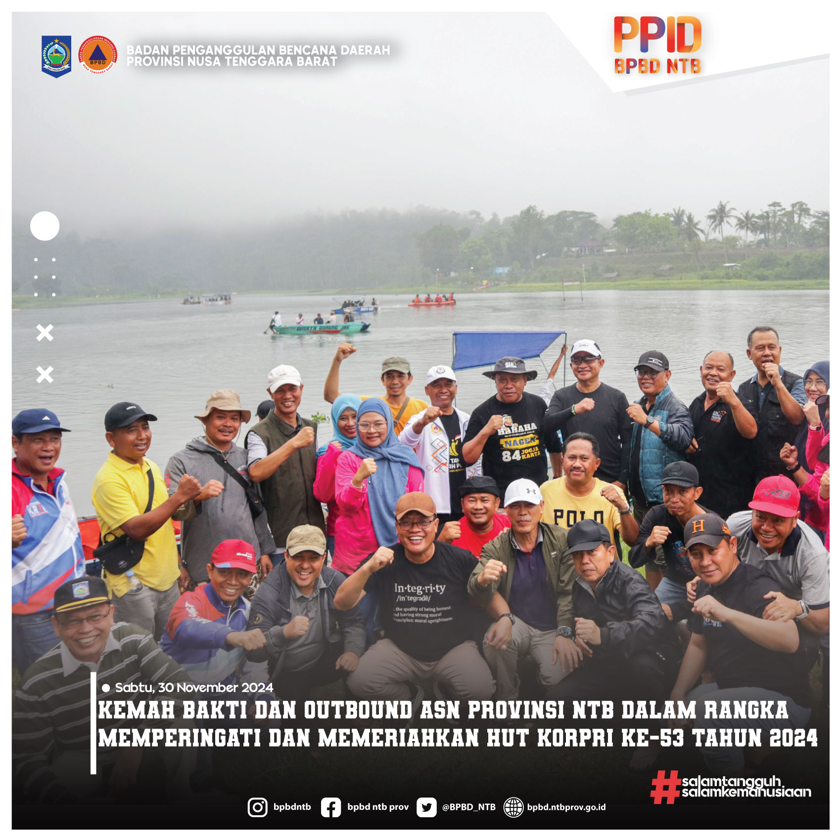 Kemah Bakti dan Outbound ASN Provinsi NTB Dalam Rangka Memperingati dan Memeriahkan HUT KORPRI Ke-53 Tahun 2024 (Sabtu, 30 November 2024)