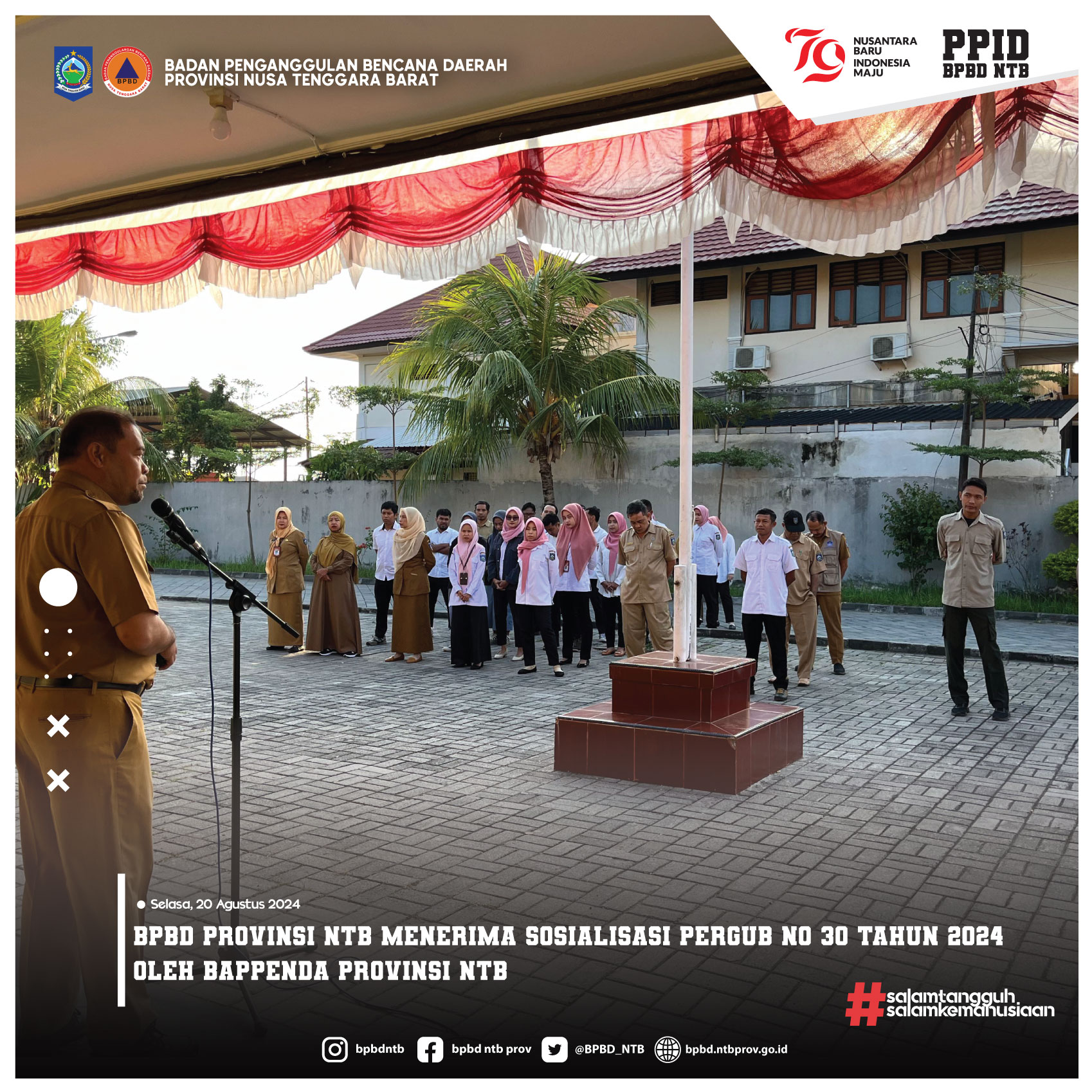 BPBD Provinsi NTB Menerima Sosialisasi Pergub No 30 Tahun 2024 oleh Bappenda Provinsi NTB (Selasa, 20 Agustus 2024)
