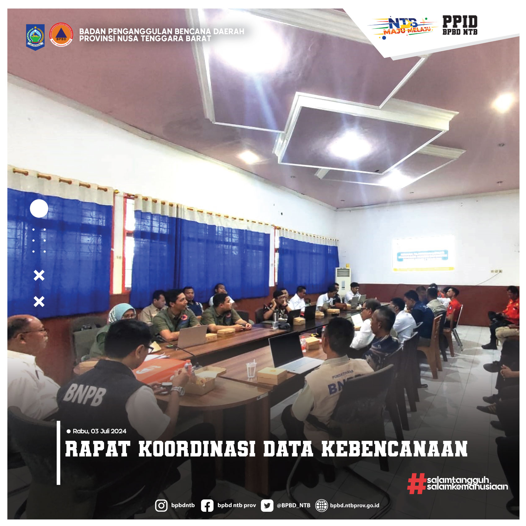Rapat Koordinasi Data Kebencanaan (Rabu, 03 Juli 2024)