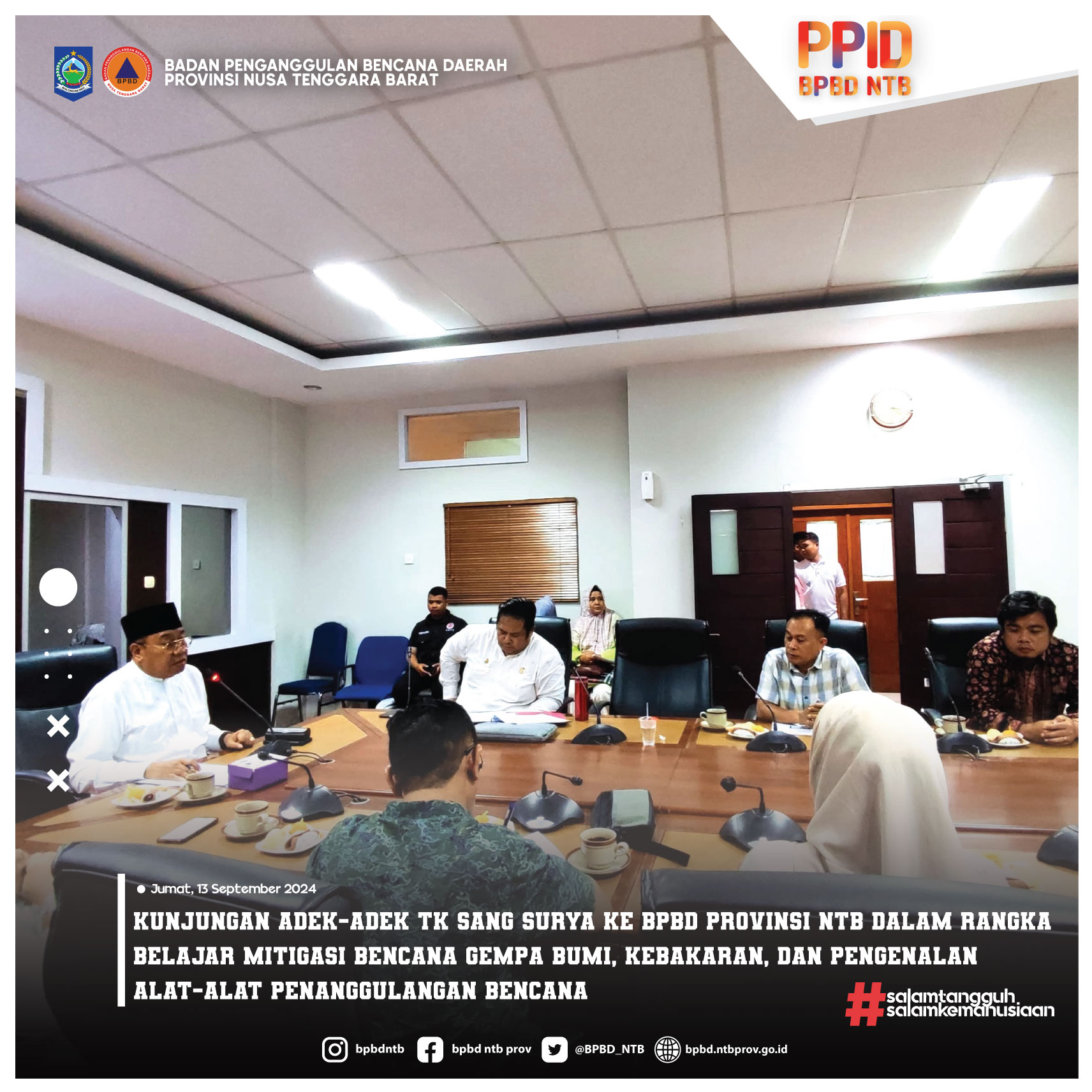 Rapat Koordinasi Tindak Lanjut Antisipasi Dampak Kekeringan di Provinsi NTB (Jumat, 13 September 2024)