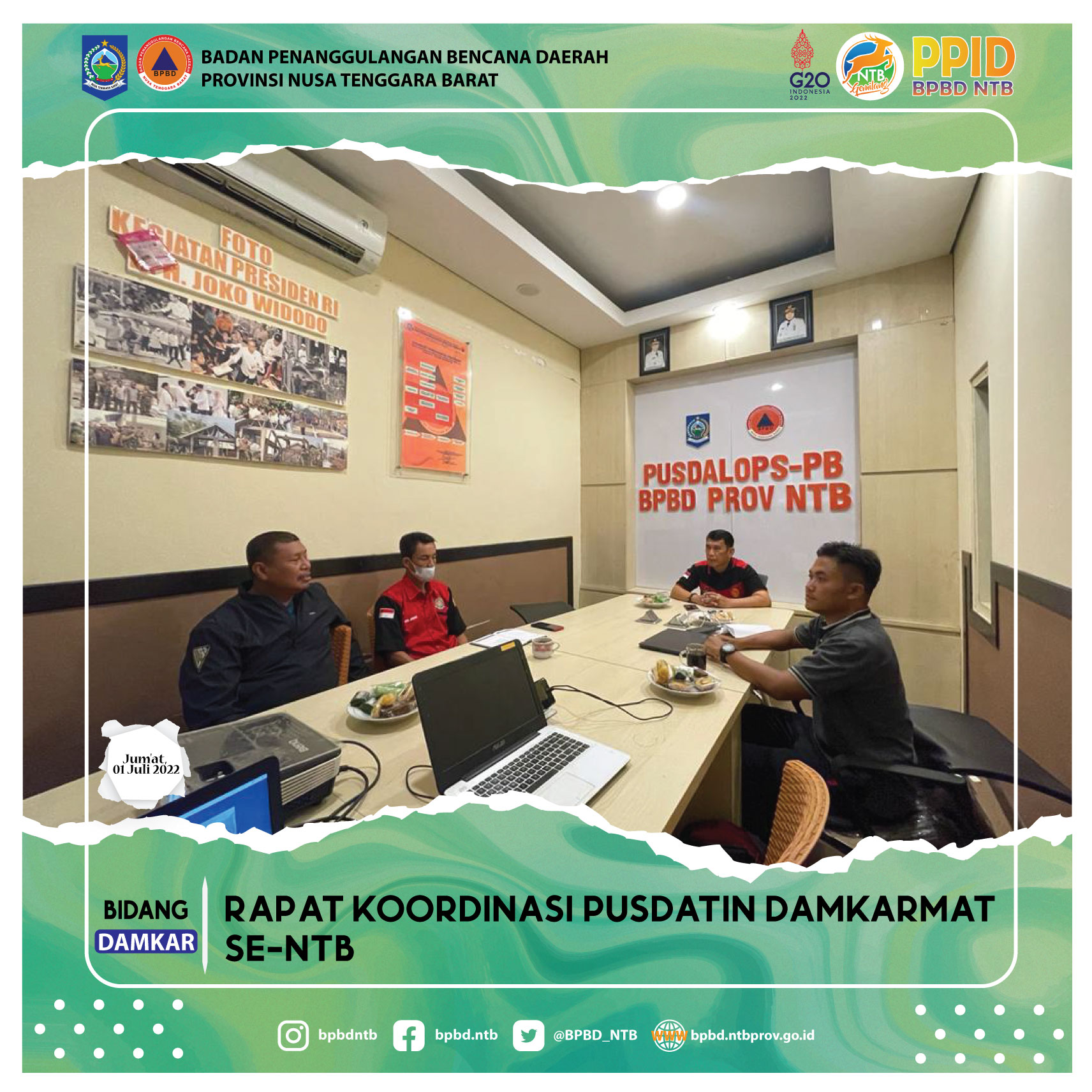 Rapat koordinasi pusdatin damkarmat se-NTB (Jum'at, 01 Juli 2022)