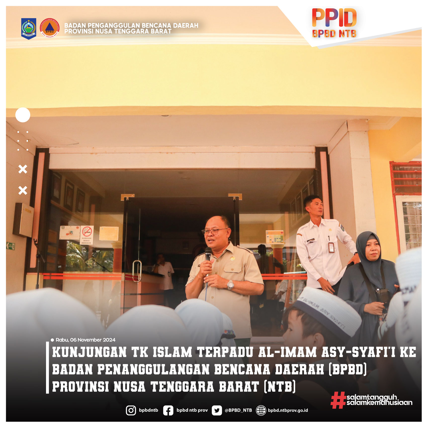 Kunjungan TK Islam Terpadu Al-Imam Asy-Syafi'i ke Badan Penanggulangan Bencana Daerah (BPBD) Provinsi Nusa Tenggara Barat (NTB) (Rabu, 06 November 2024)