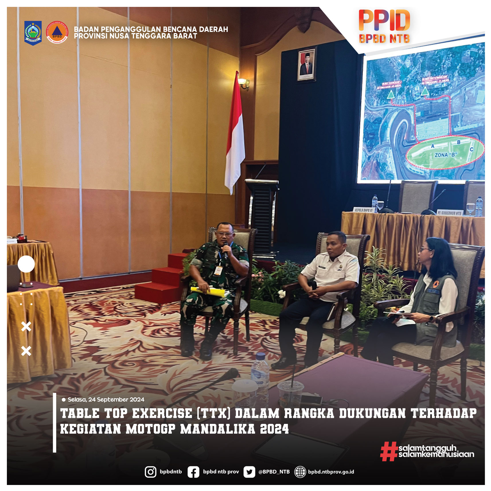 Table Top Exercise (TTX) dalam rangka dukungan terhadap Kegiatan MotoGP Mandalika 2024 (Selasa, 24 September 2024)