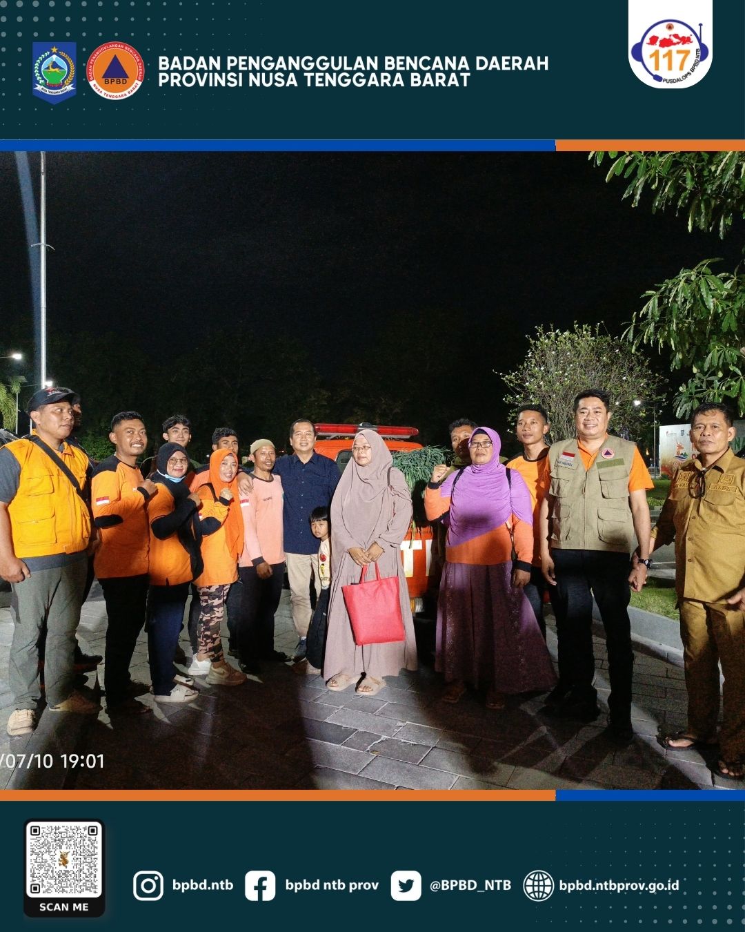 TSB Sembalun Peduli Bencana Banjir Kota Mataram, Berikan Bantuan Sayur Mayur dan Bahan Pokok