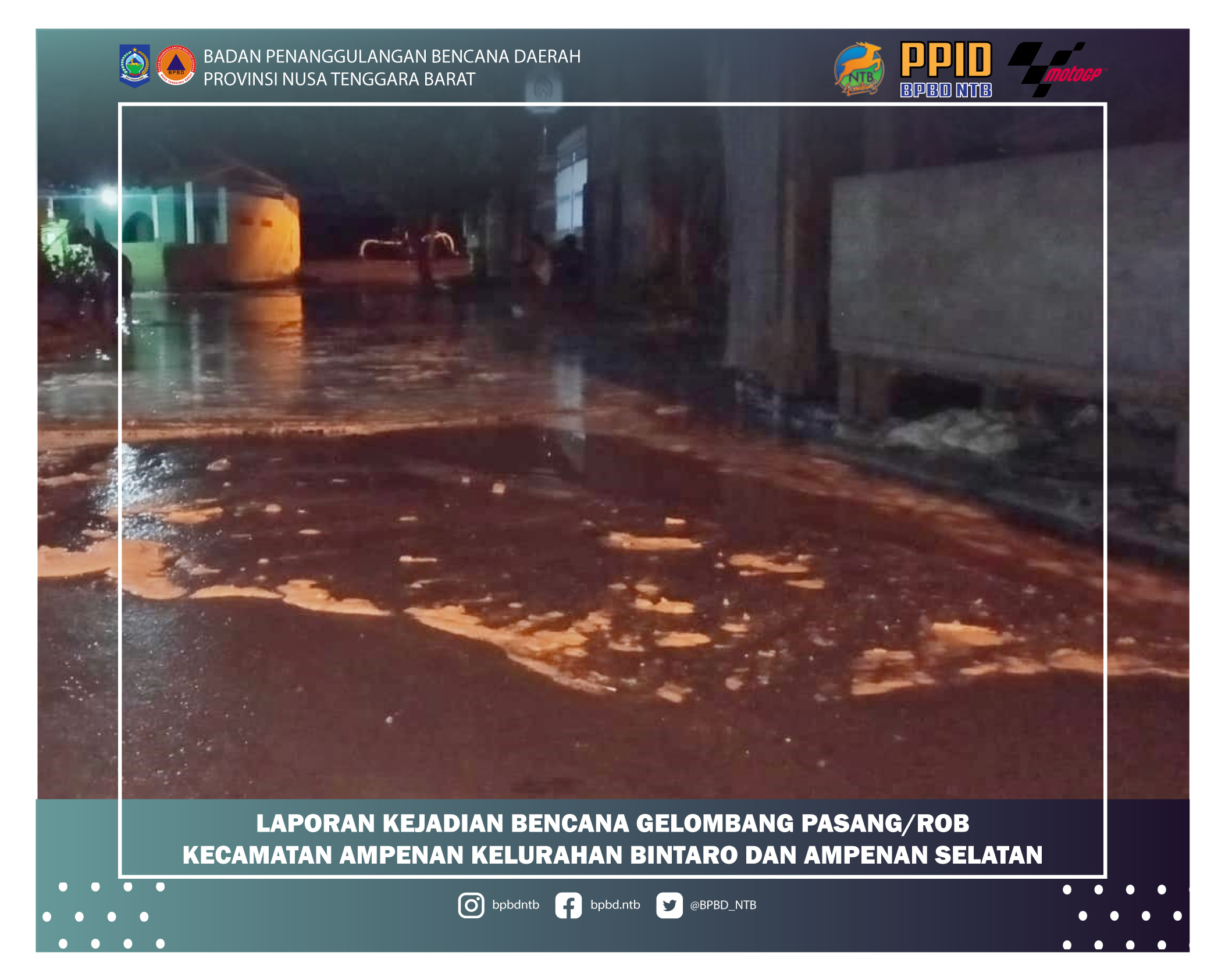 Laporan Kejadian Gelombang Pasang (Rob) Kota Mataram (Kamis, 25 November 2021)