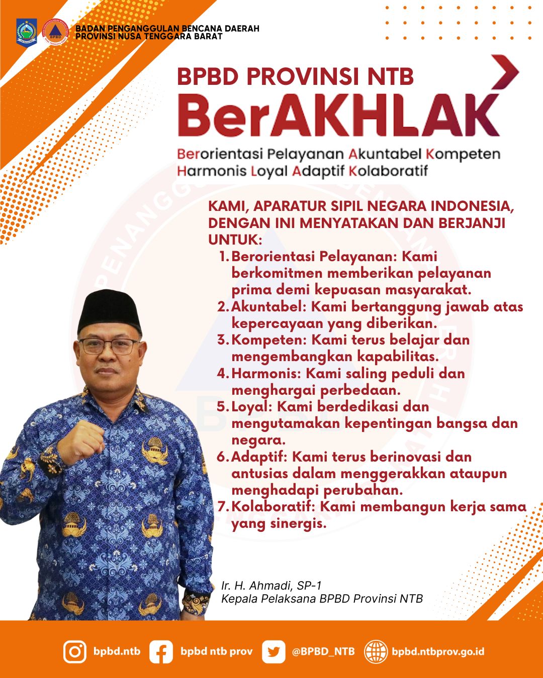 BPBD Provinsi NTB ASN BerAKHLAK