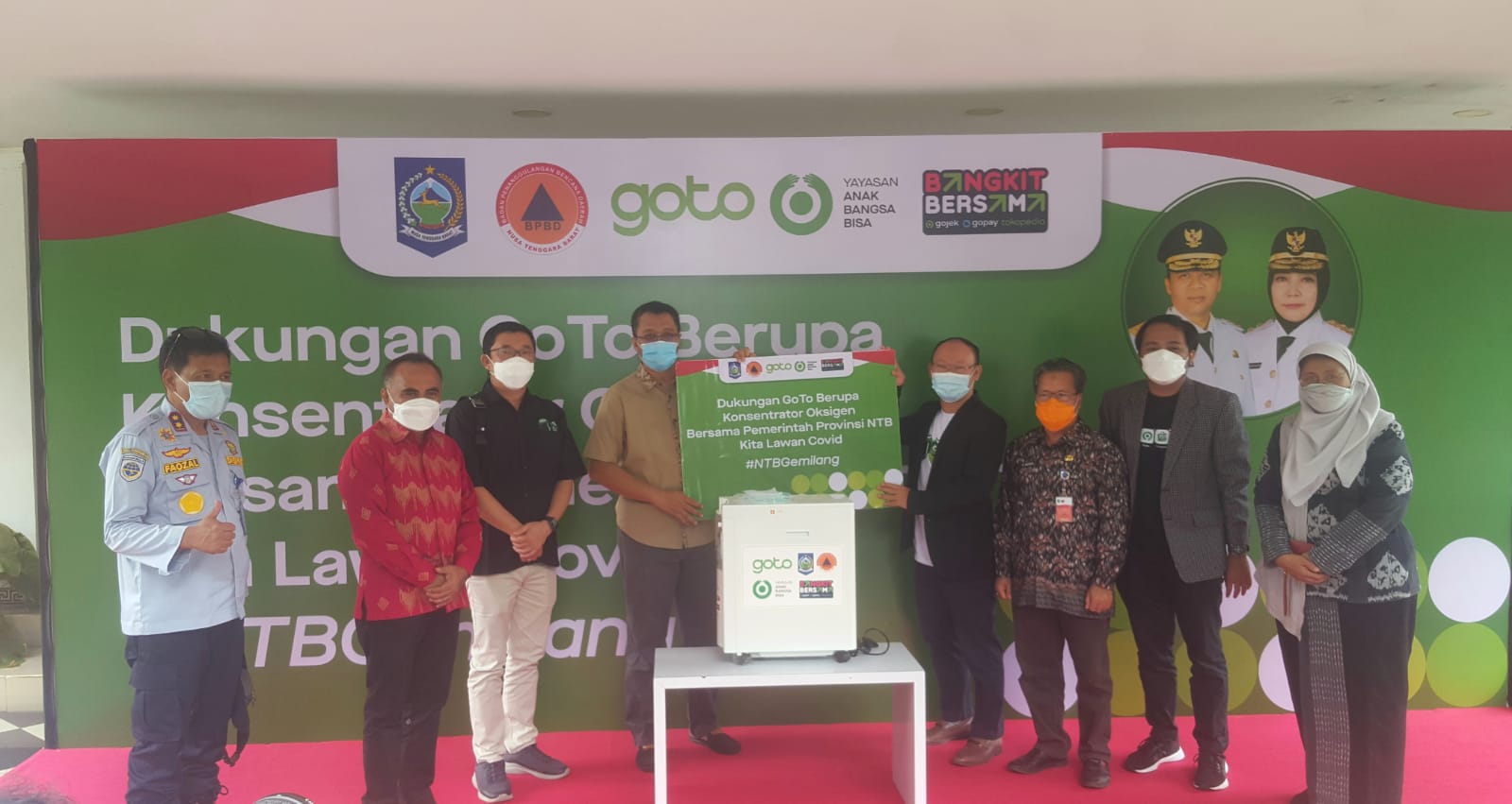 Serah Terima Bantuan Oksigen Concentrator dari GoTo Holding Group kepada Pemerintah Provinsi Nusa Tenggara Barat