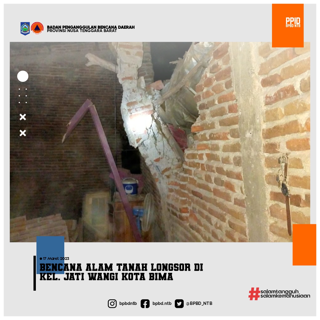 Bencana Alam Tanah Longsor di Kecamatan Jati Wangi Kota Bima