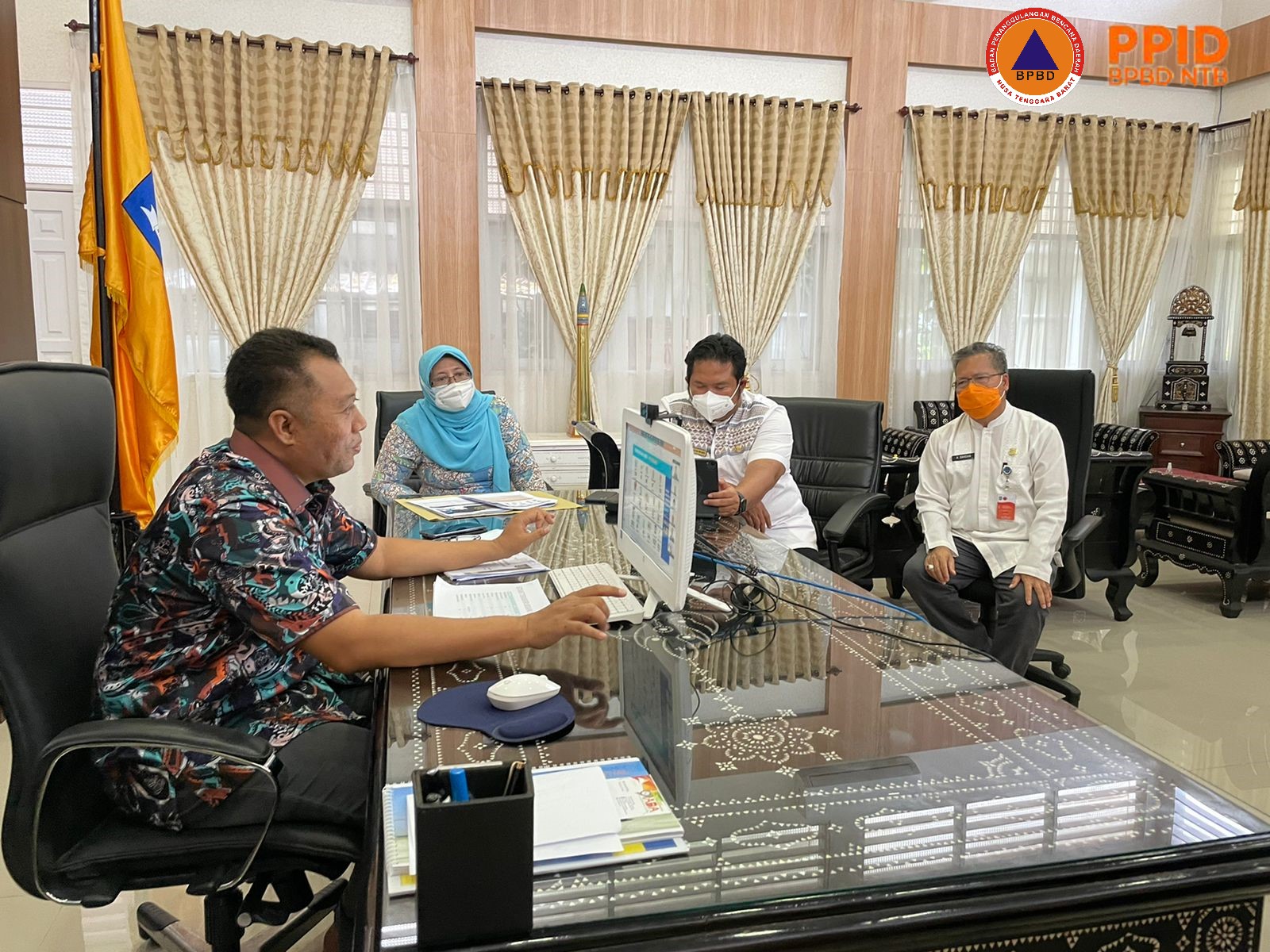 Gubernur NTB Menghadiri Wawancara Virtual Tahap Penjurian ANUGRAH TANGGUH ADHIWIRASANA Kategori WIRA SANDYA LAKSANA dari BNPB