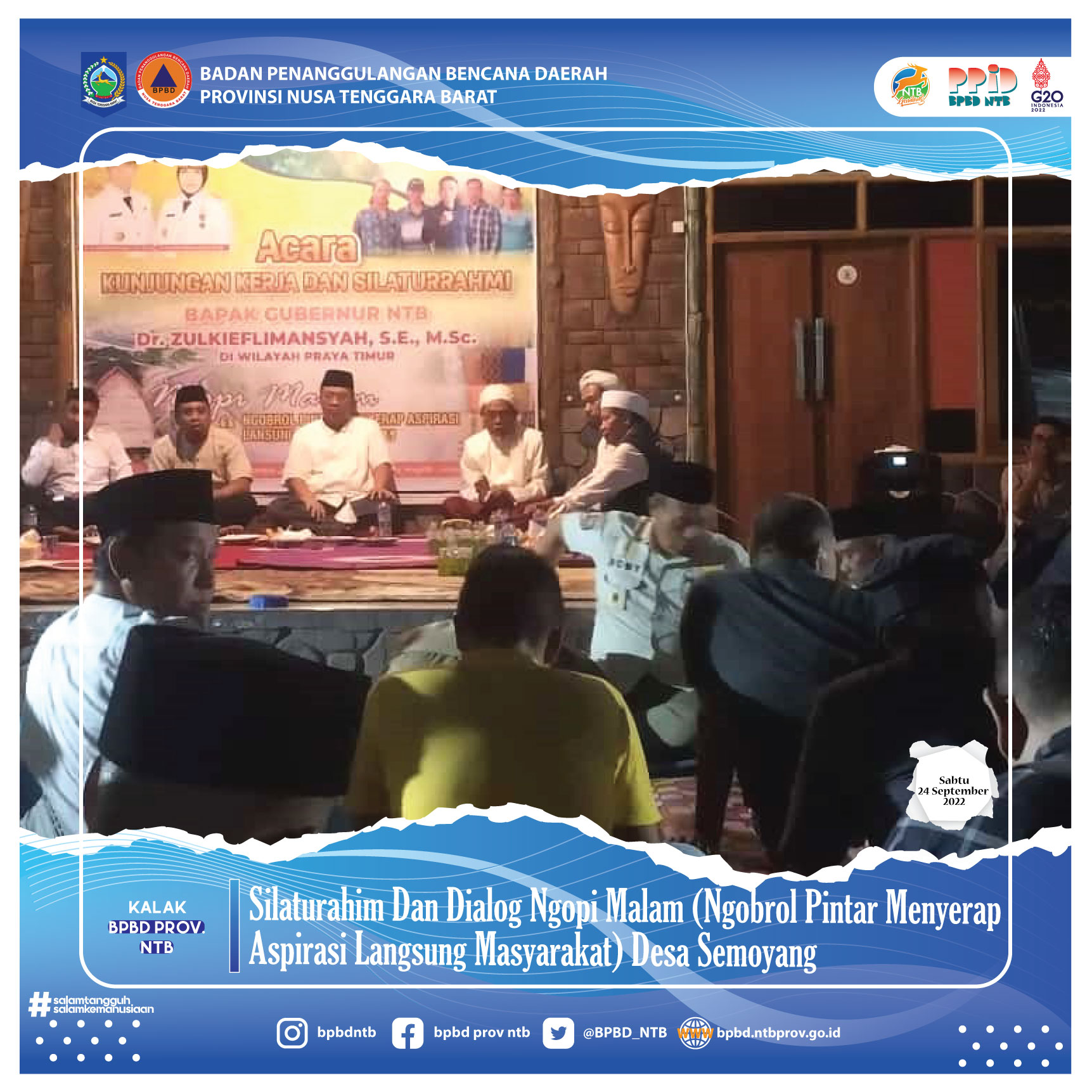 Silaturahim Dan Dialog Ngopi Malam (Ngobrol Pintar Menyerap Aspirasi Langsung Masyarakat) Desa Semoyang (Sabtu, 24 September 2022)