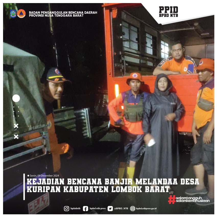 Kejadian Bencana banjir melanda Kabupaten Lombok Barat