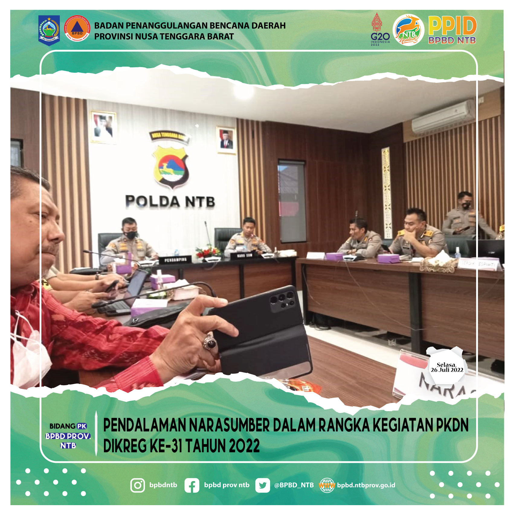 Pendalaman Narasumber Dalam Rangka Kegiatan PKDN Dikreg ke-31 Tahun 2022 (Selasa, 26 Juli 2022)