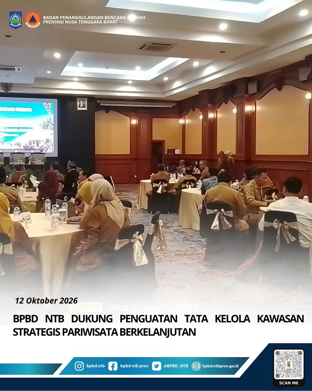 BPBD NTB Dukung Penguatan Tata Kelola Kawasan Strategis Pariwisata Berkelanjutan
