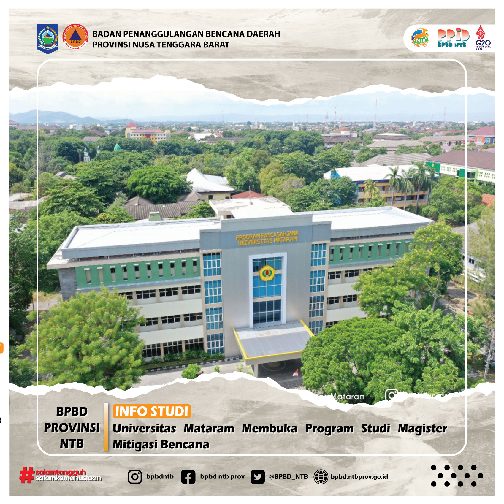 Universitas Mataram Membuka Program Studi Magister Mitigasi Bencana