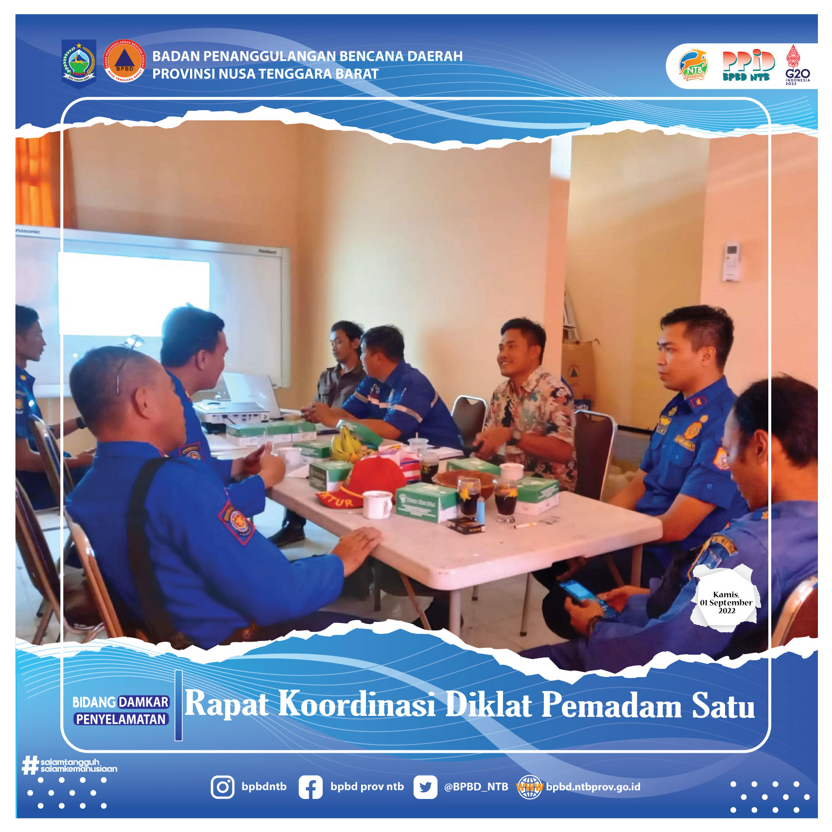 Rapat Koordinasi Diklat Pemadam Satu (Kamis, 01 September 2022)