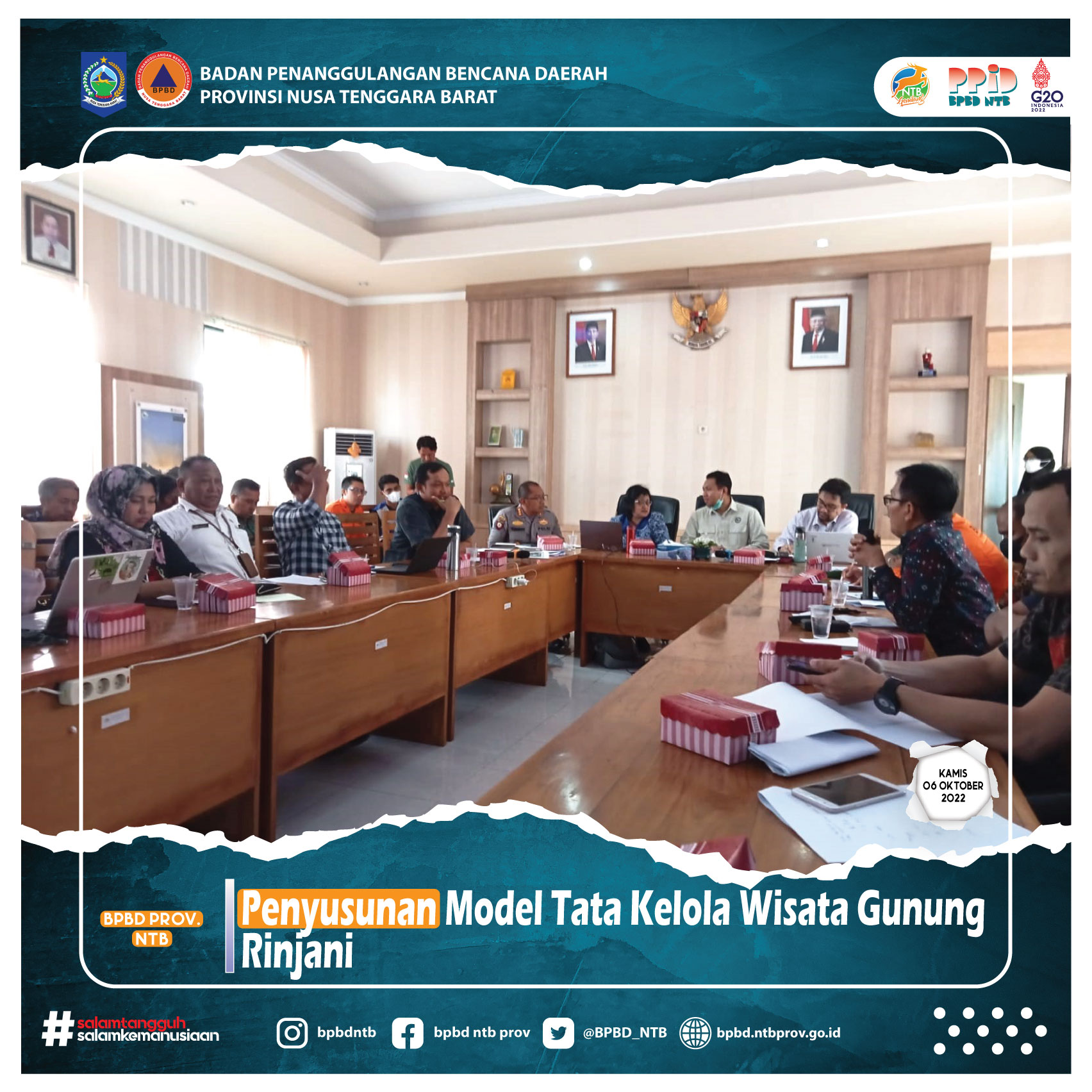 Penyusunan Model Tata Kelola Wisata Gunung Rinjani (Kamis, 06 Oktober 2022)