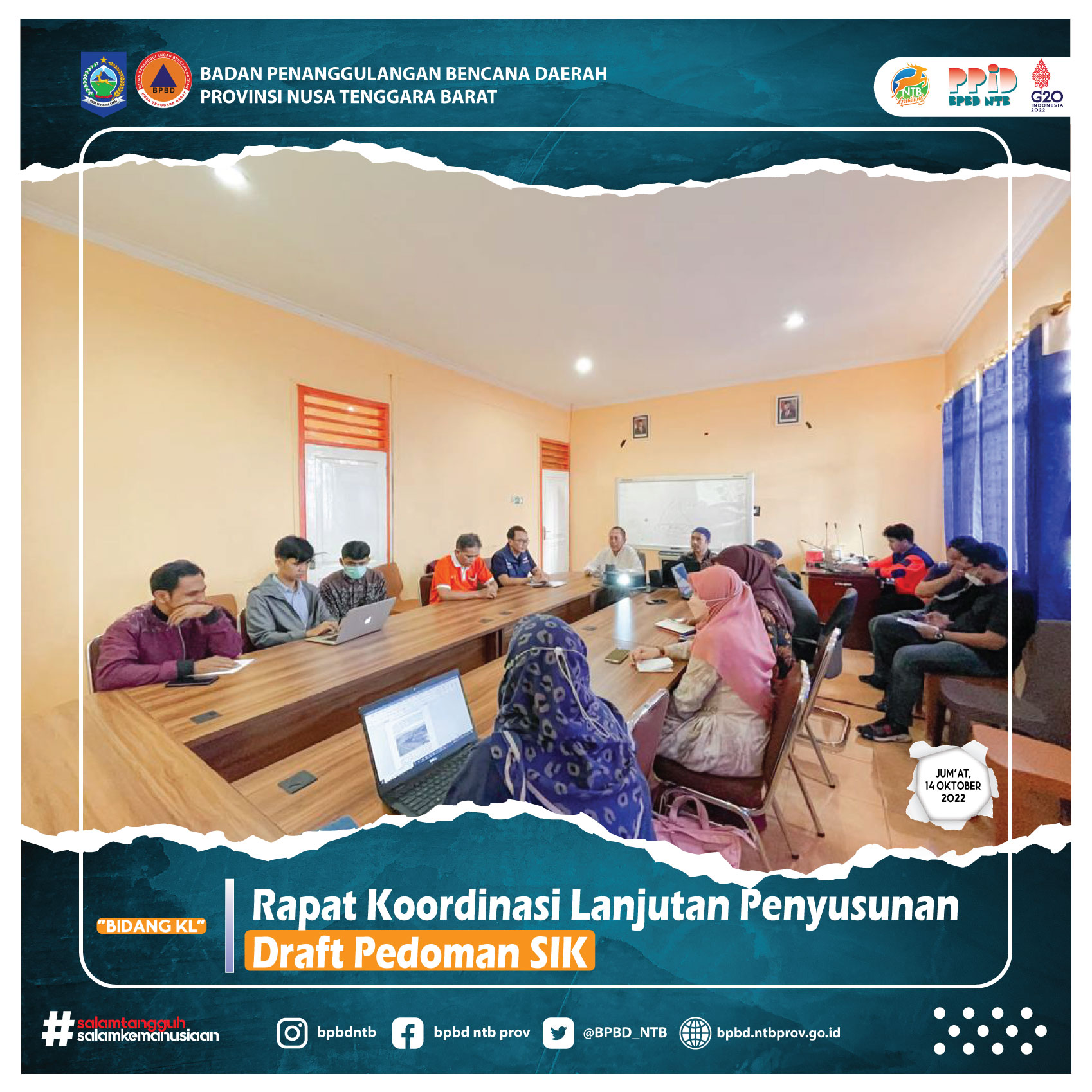 Rapat Koordinasi Lanjutan Penyusunan Draft Pedoman SIK (Jum'at, 14 Oktober 2022)