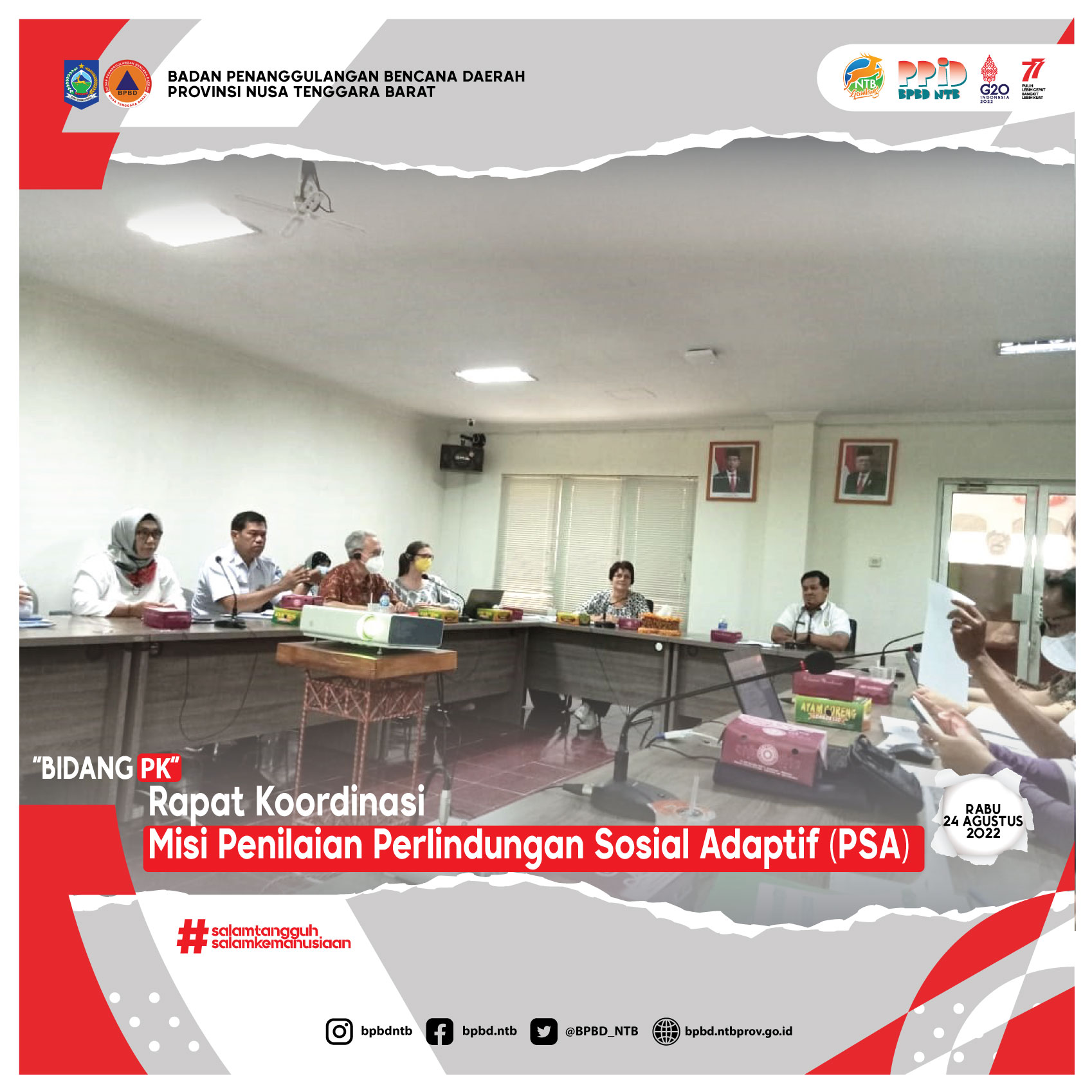 Rapat Koordinasi Misi Penilaian Perlindungan Sosial Adaptif (PSA) (Rabu, 23 Agustus 2022)