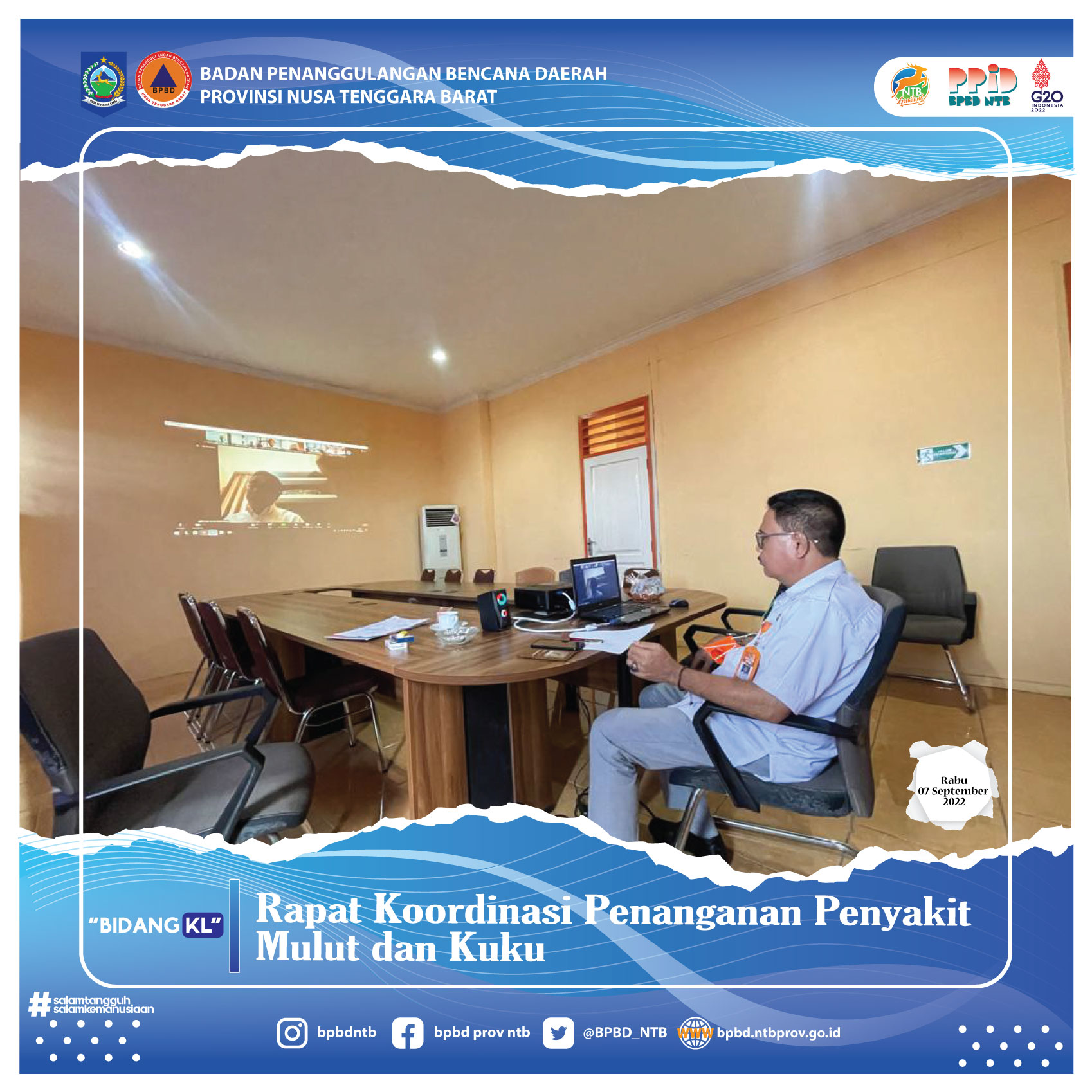 Rapat Koordinasi Penanganan Penyakit Mulut dan Kuku (Rabu, 07 September 2022)