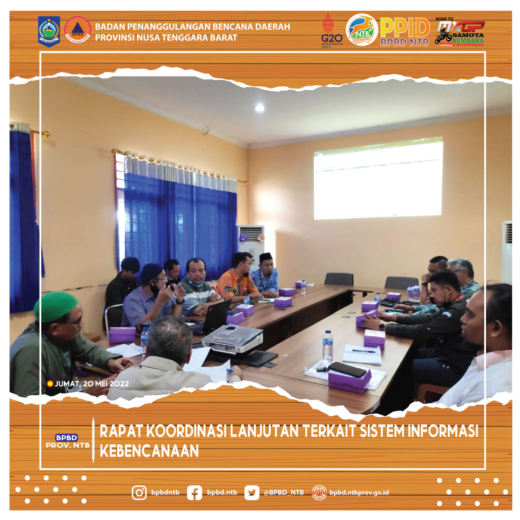Rapat Koordinasi Lanjutan Terkait Sistem Informasi Kebencanaan (Jumat, 20 Mei 2022)