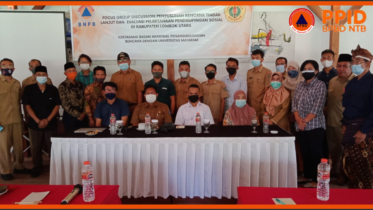 Focus Group Discussion (FGD) Penyusunan Rencana Tindak Lanjut dan Evaluasi Pelaksanaan Pendampingan Sosial di Kabupaten Lombok Utara