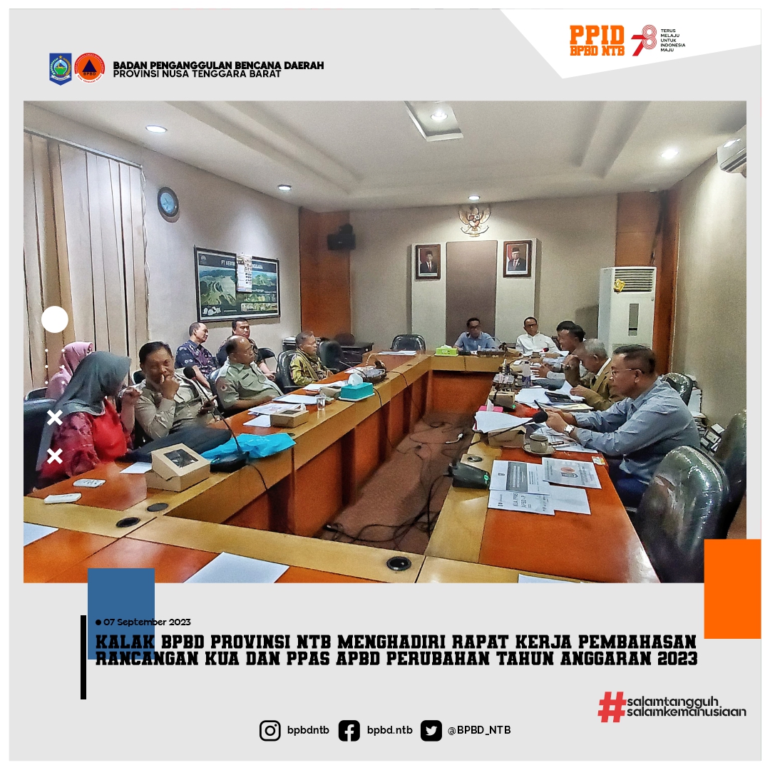 Rapat Kerja Pembahasan rancangan KUA dan PPAS APBD Perubahan Tahun Anggaran 2023
