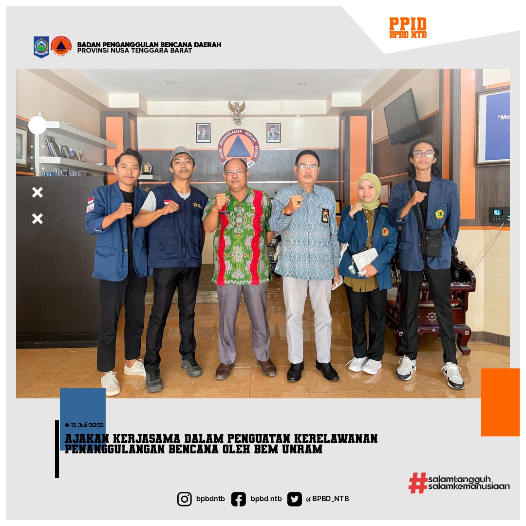 Kunjungan BEM UNRAM ke BPBD NTB