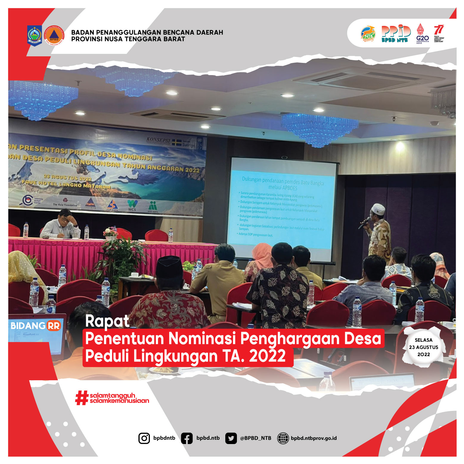 Rapat Penentuan Nominasi Penghargaan Desa Peduli Lingkungan Tahun Anggaran 2022