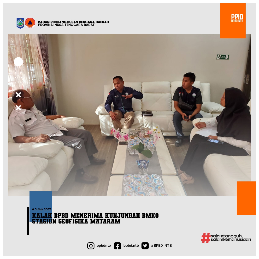 Kalak Bpbd Menerima Kunjungan BMKG  Stasiun Geofisika Mataram