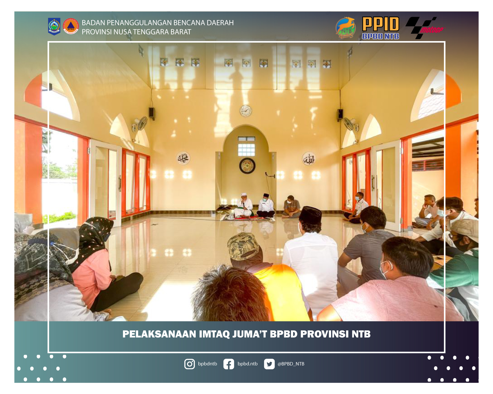 Pelaksanaan Imtaq Jum'at BPBD Provinsi NTB