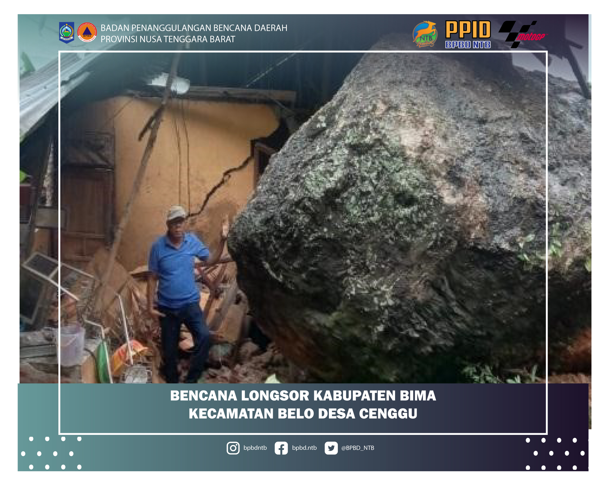 Laporan Kejadian Longsor Kabupaten Bima (Senin, 29 November 2021)