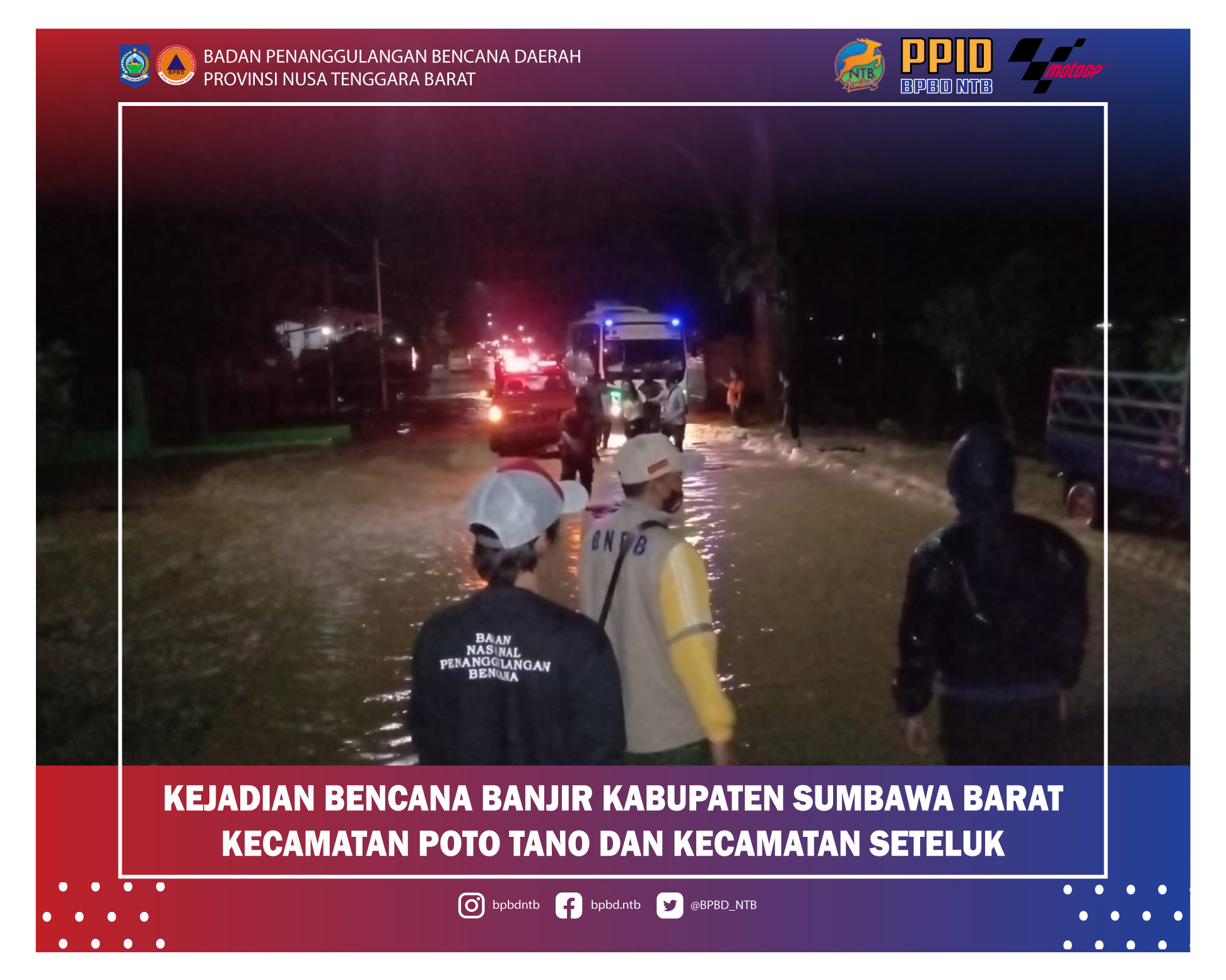 Laporan Kejadian Bencana Banjir Kabupaten Sumbawa Barat (Kamis, 02 Desember 2021)