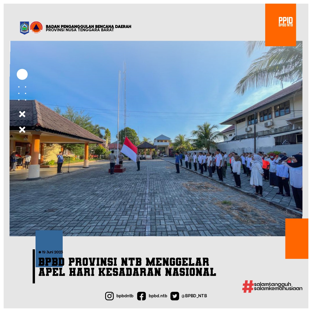 BPBD NTB Melaksanakan Upacara Hari Kesadaran Nasioal