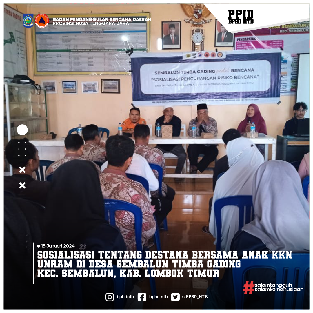 Sosialisasi Destana Bersama Mahasiswa kkn Unram