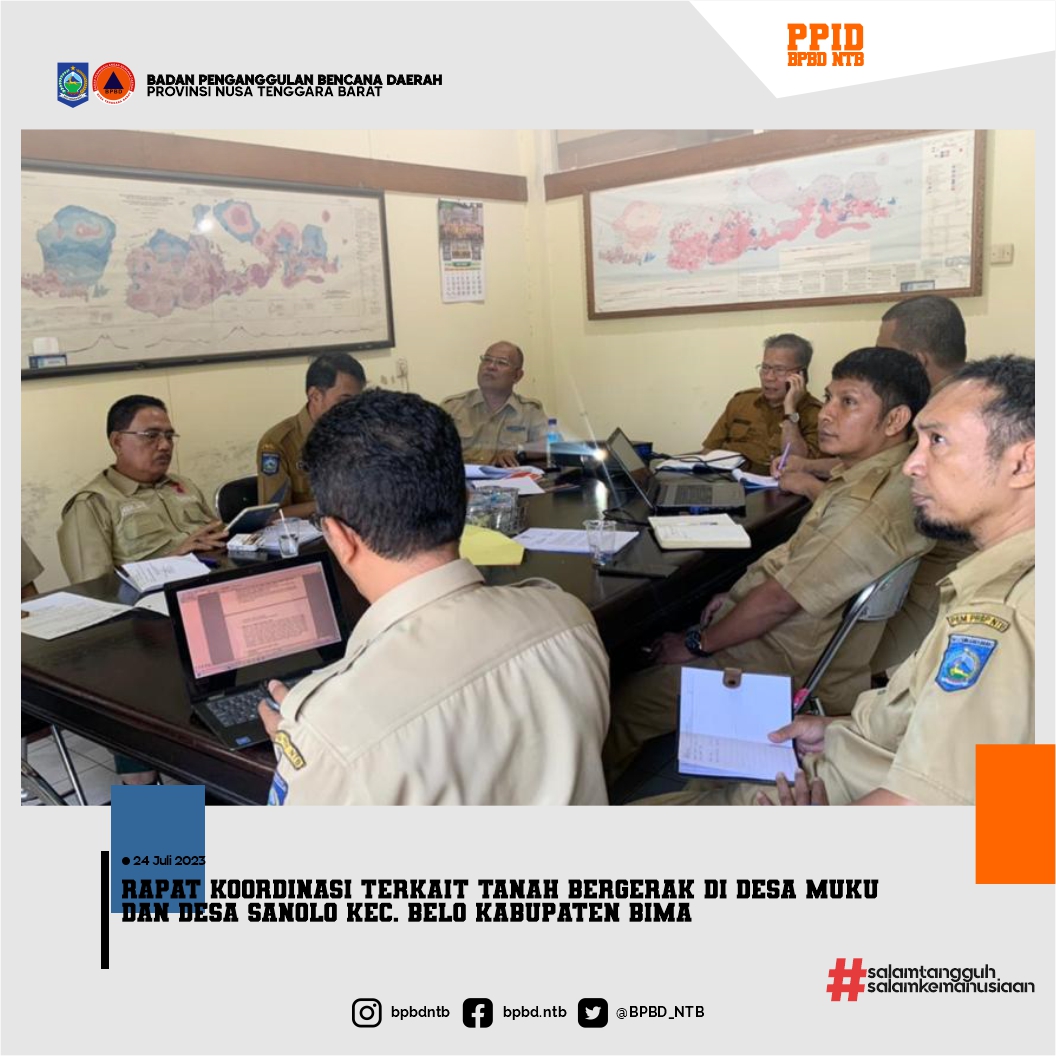 Rapat Koordinasi Terkait Tanah Bergerak di Desa Muku dan Desa Sanolo Kec. Belo Kabupaten Bima