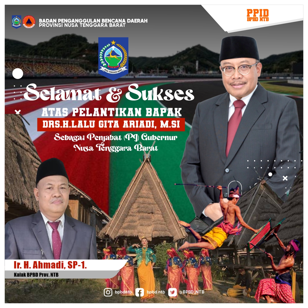 Selamat dan Sukses DRS. H. Lalu Gita Aryadi, M.Si. Sebagai Penjabat (PJ) Gubernur Nusa Tenggara Barat