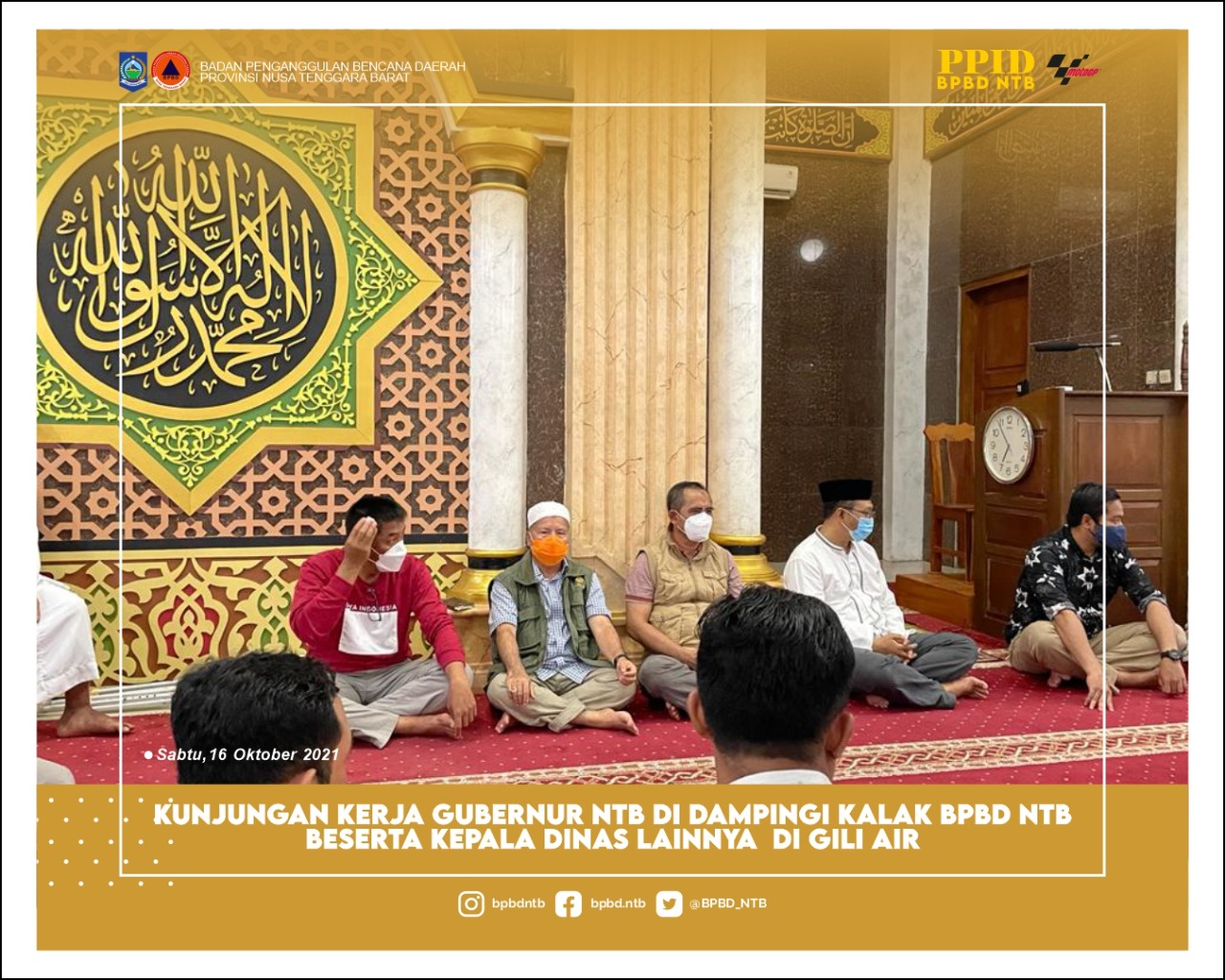 Kepala Pelaksana BPBD NTB Dampingi Gubernur NTB Melakukan Kunjungan Kerja Ke Gili Air