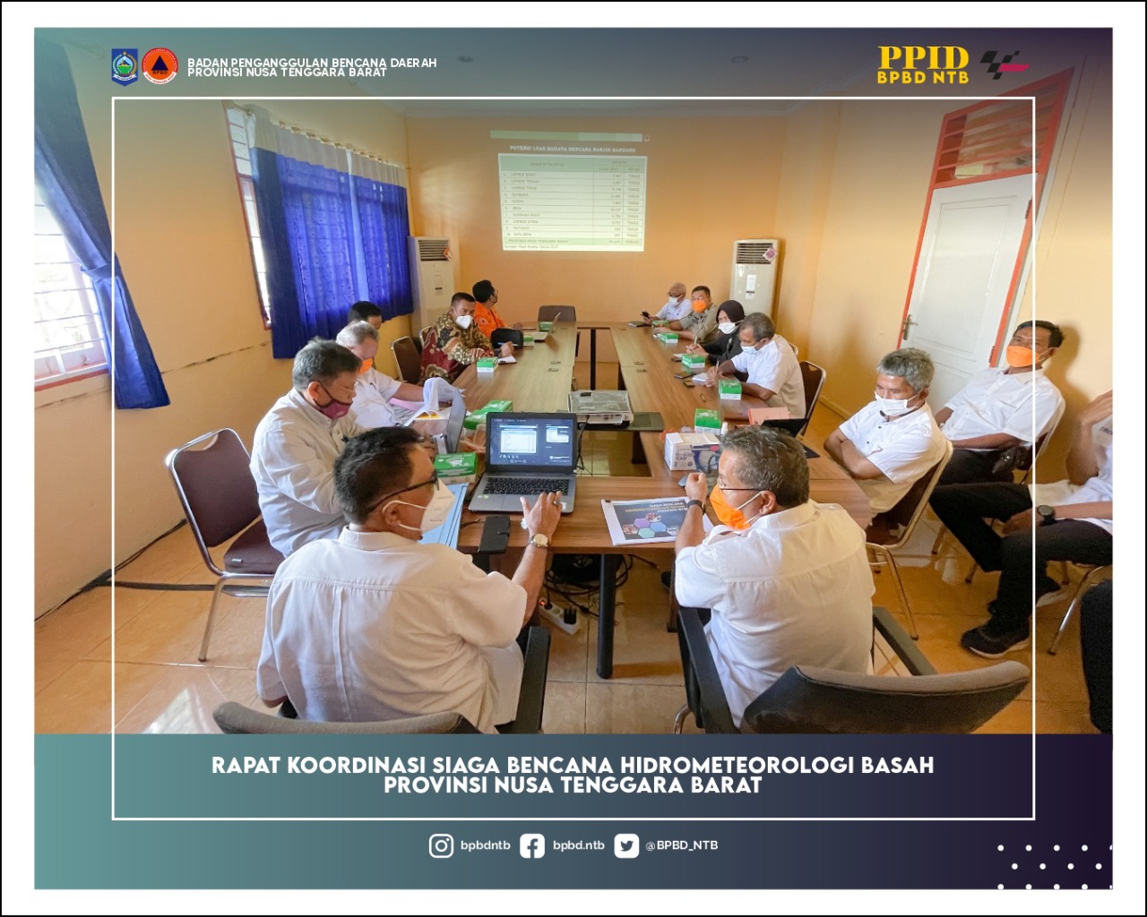 Rapat Koordinasi Siaga Bencana Hidrometeorologi Basah Provinsi NTB