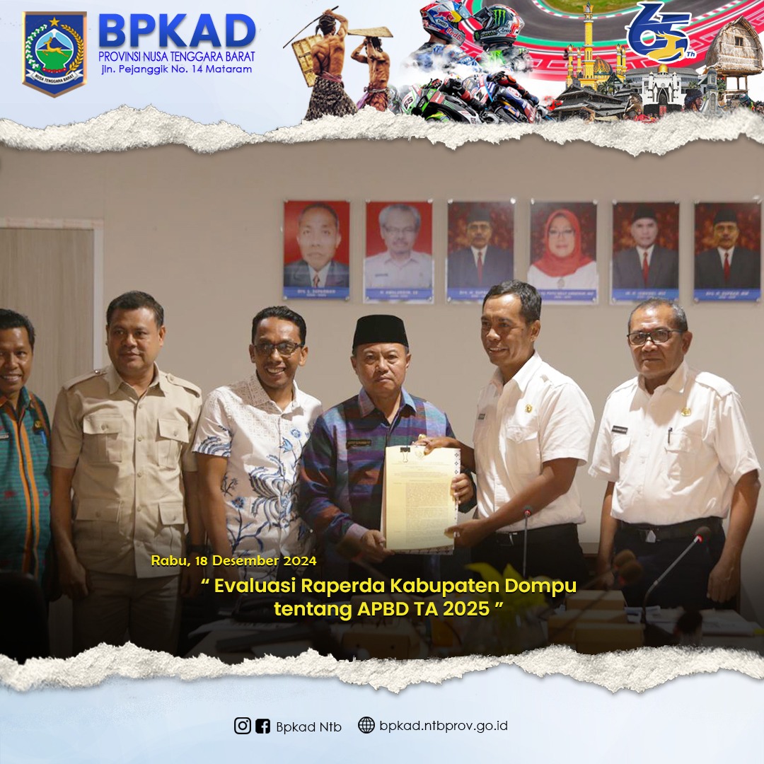 Evaluasi Raperda Kabupaten Dompu tentang APBD TA 2025