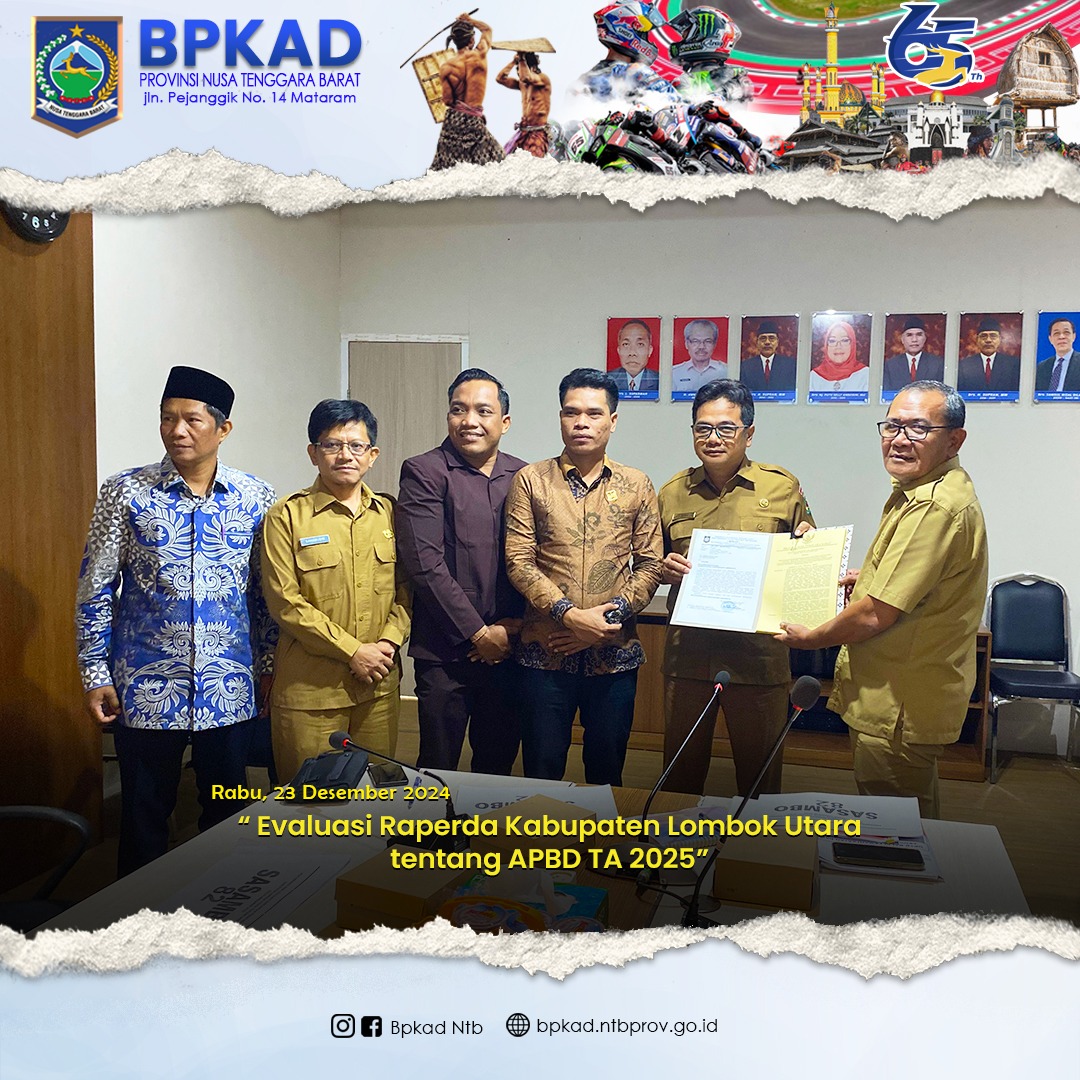 Evaluasi Rancangan Peraturan Daerah Kabupaten Lombok Utara tentang APBD Tahun Anggaran 2025