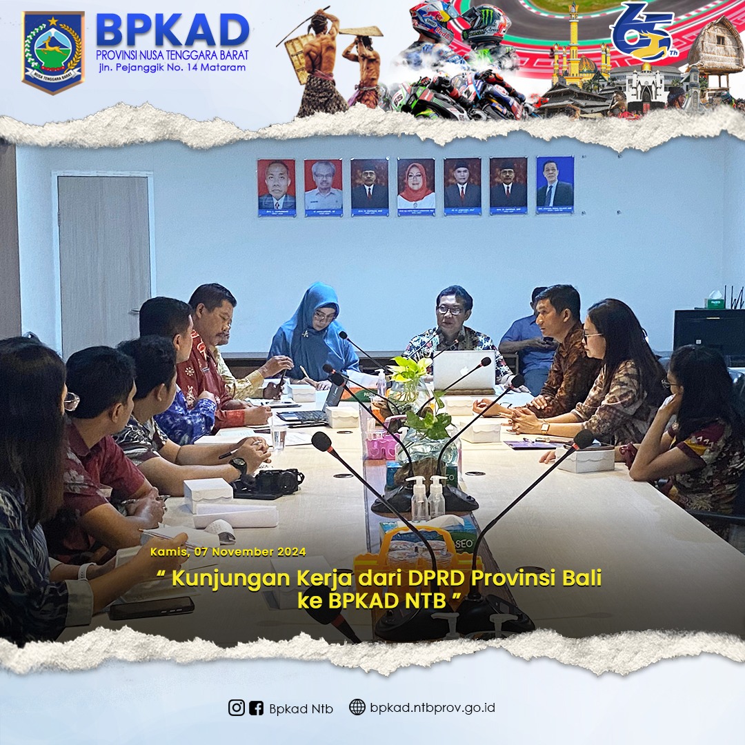 Kunjungan Kerja dari DPRD Provinsi Bali ke BPKAD Provinsi NTB