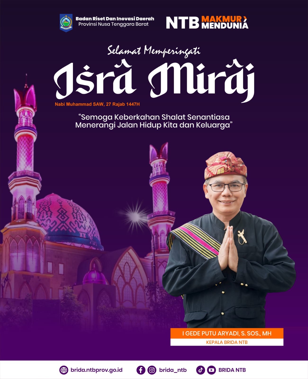 Selamat Memperingati Isra Mi’raj Nabi Muhammad SAW 1447 H / 2026 M