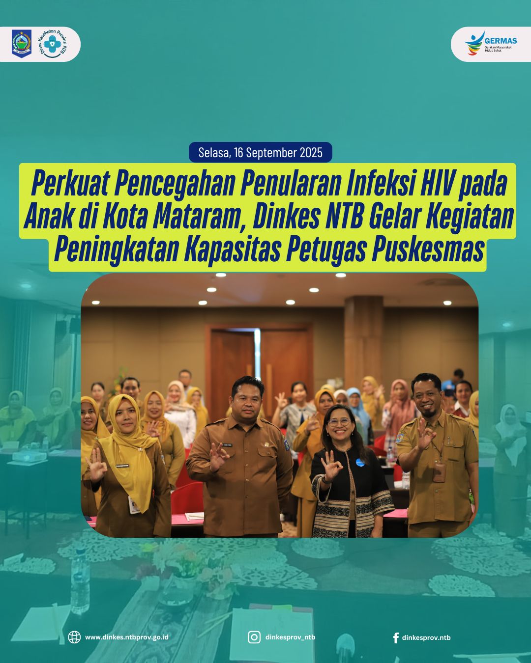 Perkuat Pencegahan Penularan Infeksi HIV dari Ibu ke Anak di Kota Mataram, Dinas kesehatan Provinsi NTB Gelar Kegiatan Peningkatan Kapasitas Petugas Puskesmas