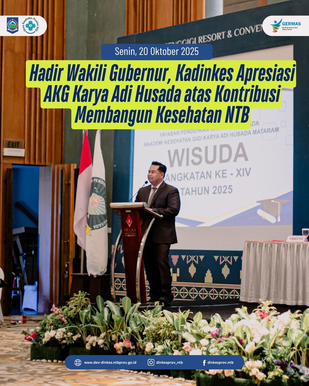 Hadir Wakili Gubernur, Kadinkes Apresiasi AKG Karya Adi Husada atas Kontribusi Membangun Kesehatan NTB