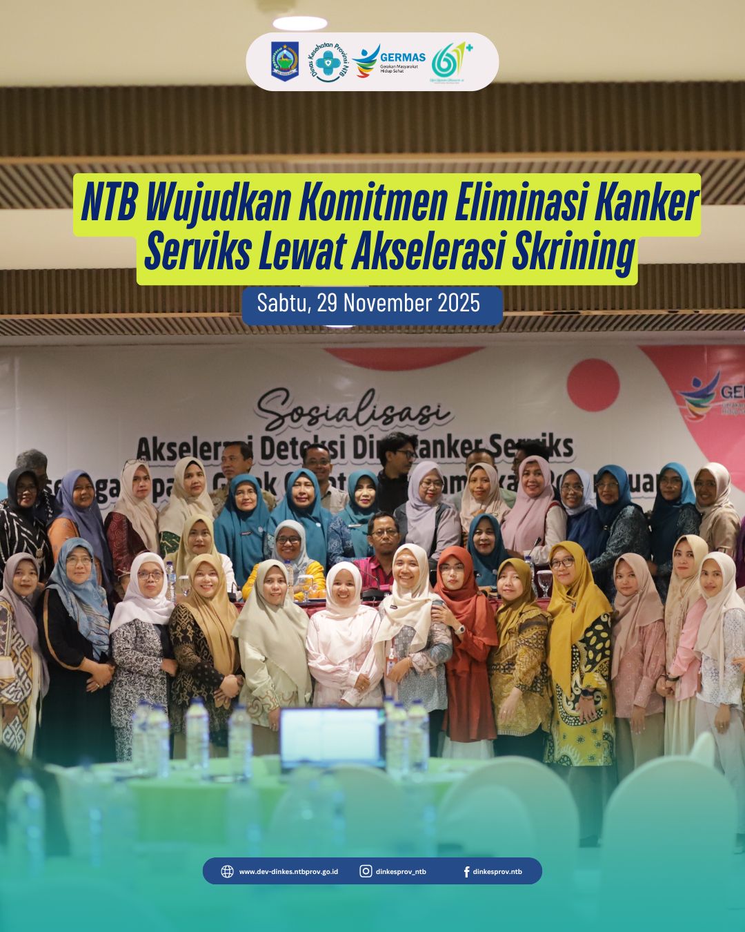 NTB Wujudkan Komitmen Eliminasi Kanker Serviks Lewat Akselerasi Skrining