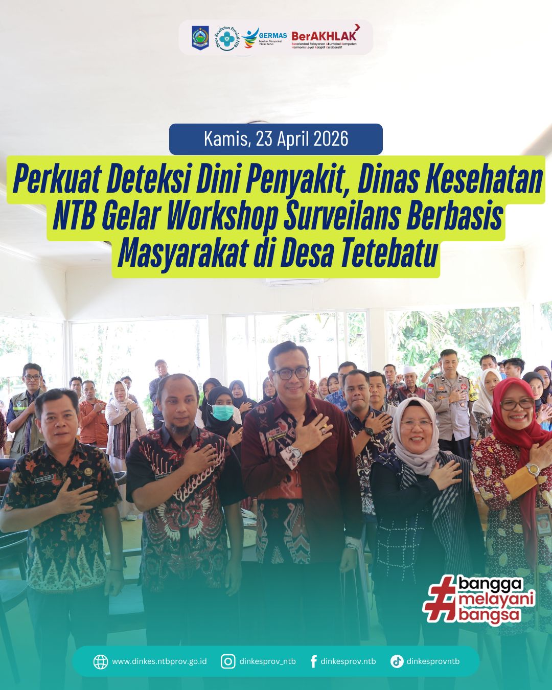 Perkuat Deteksi Dini Penyakit, Dinas Kesehatan NTB Gelar Workshop Surveilans Berbasis Masyarakat di Desa Tetebatu