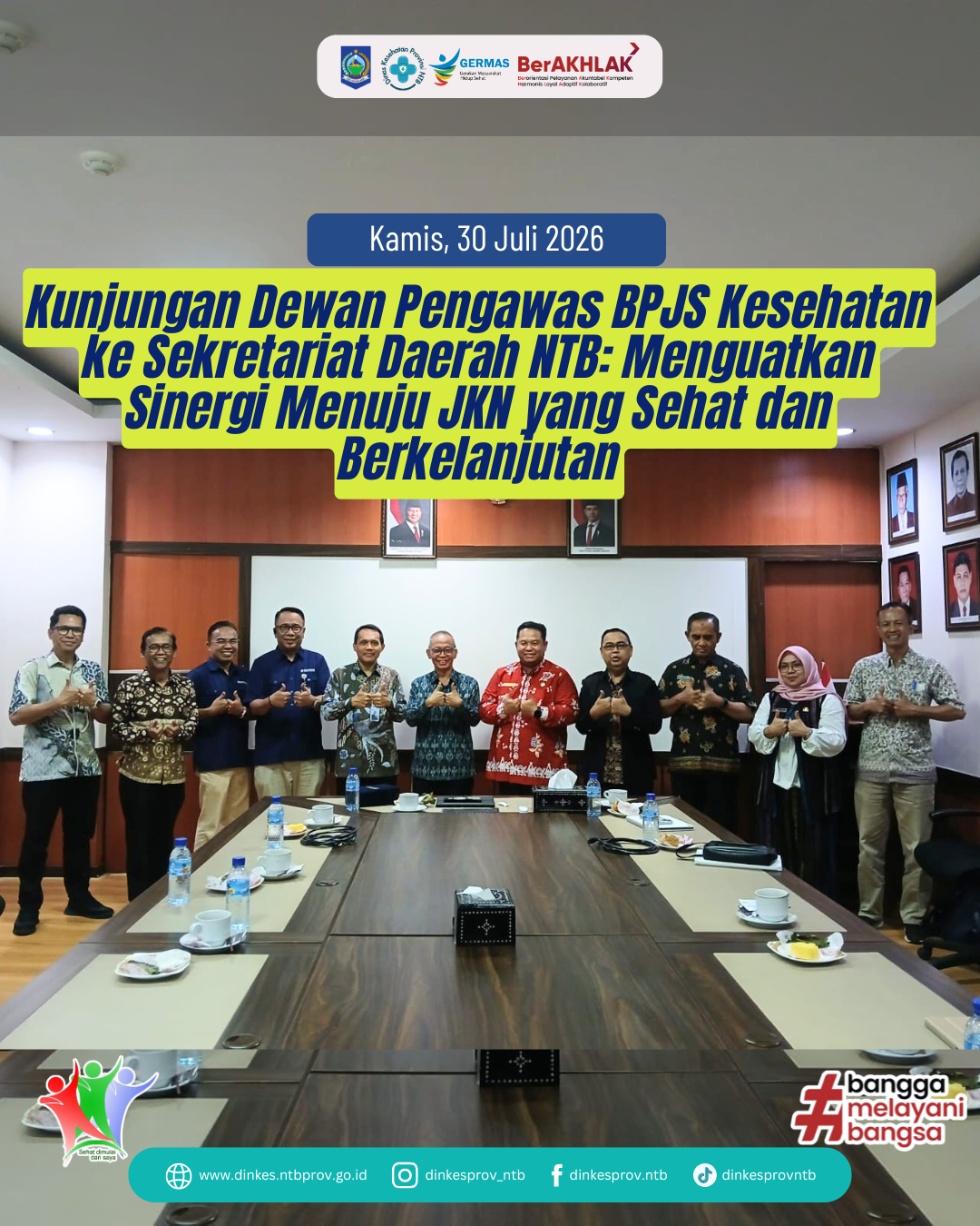 Kunjungan Dewan Pengawas BPJS Kesehatan ke Sekretariat Daerah NTB: Menguatkan Sinergi Menuju JKN yang Sehat dan Berkelanjutan