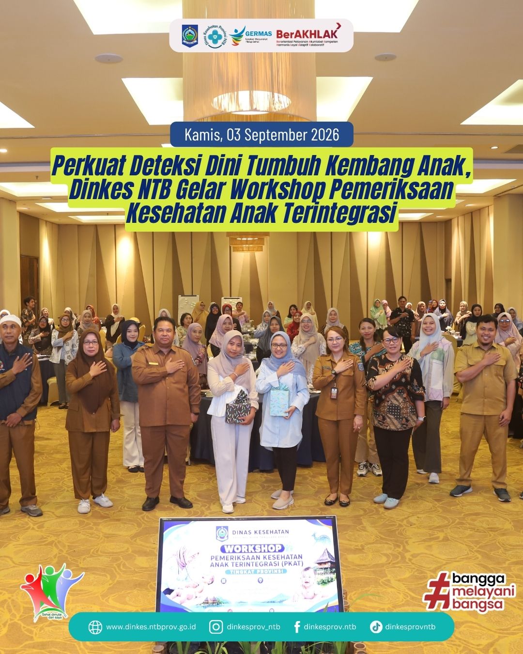 Perkuat Deteksi Dini Tumbuh Kembang Anak, Dinkes NTB Gelar Workshop Pemeriksaan Kesehatan Anak Terintegrasi