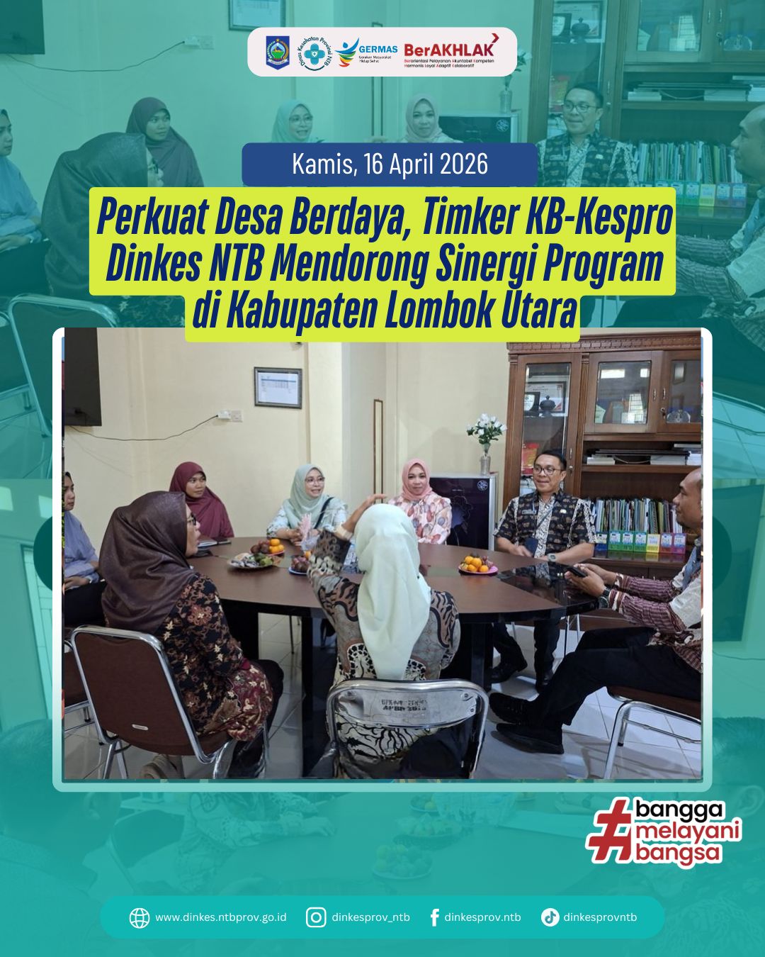 Perkuat Desa Berdaya, Timker KB-Kespro Dinkes NTB Mendorong Sinergi Program di Kabupaten Lombok Utara